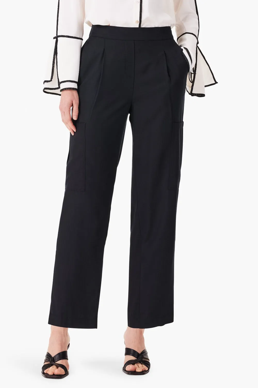 NIC ZOE 28" Refined Cargo Pull On Relaxed Ankle Pants S241828