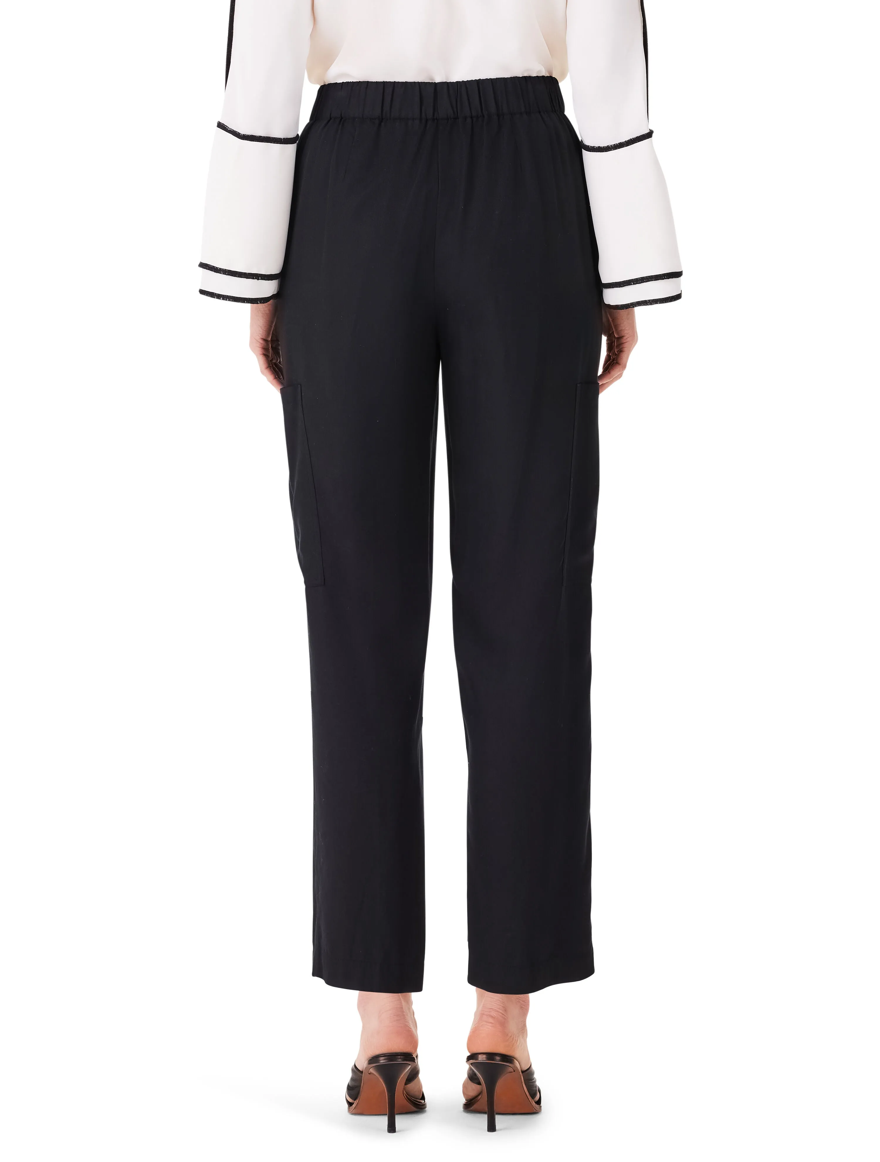 NIC ZOE 28" Refined Cargo Pull On Relaxed Ankle Pants S241828