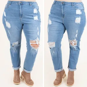 No More Stress Jeans, Light Blue