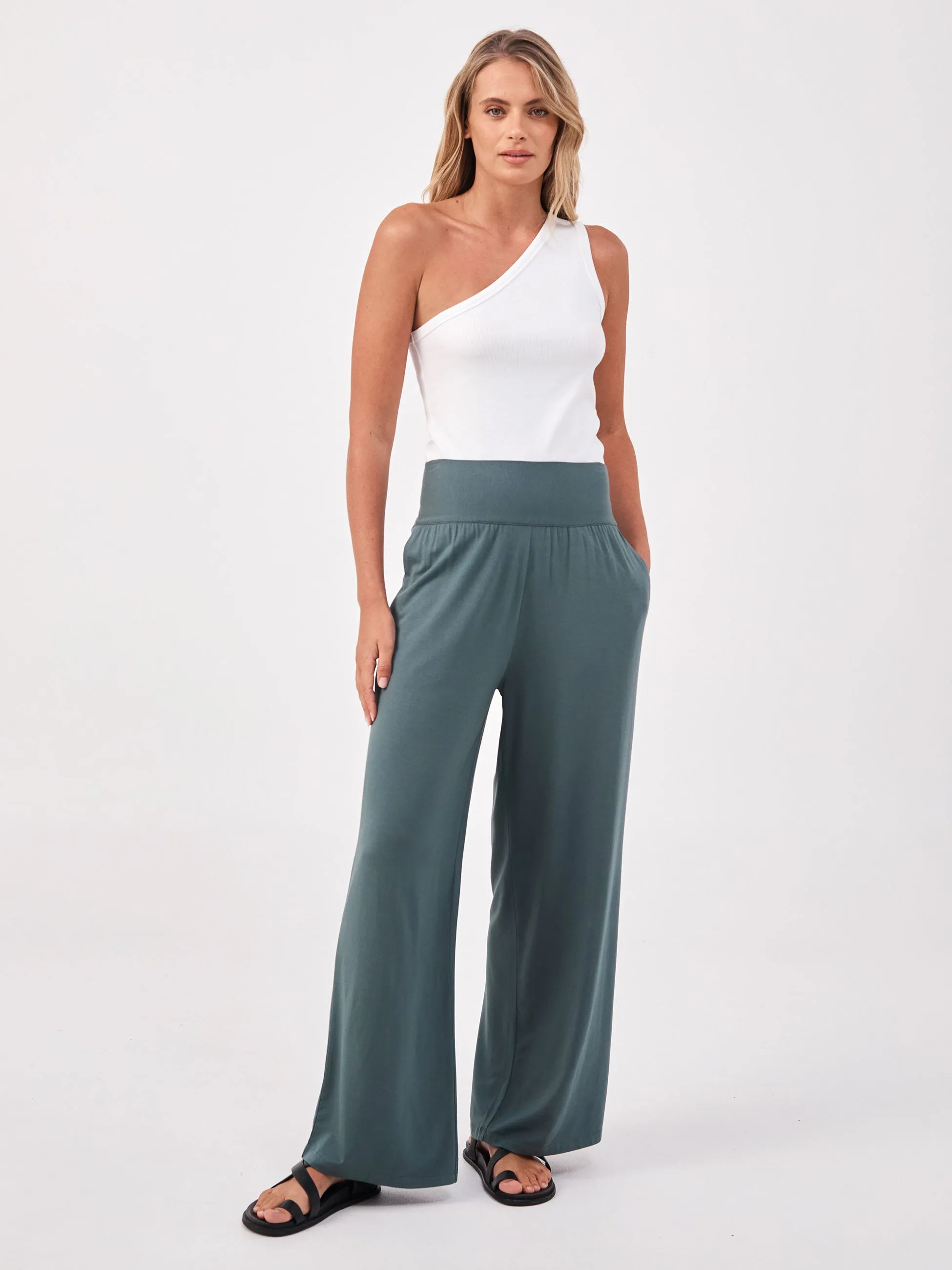 Nomad Modal Wide Leg Pant - Sage