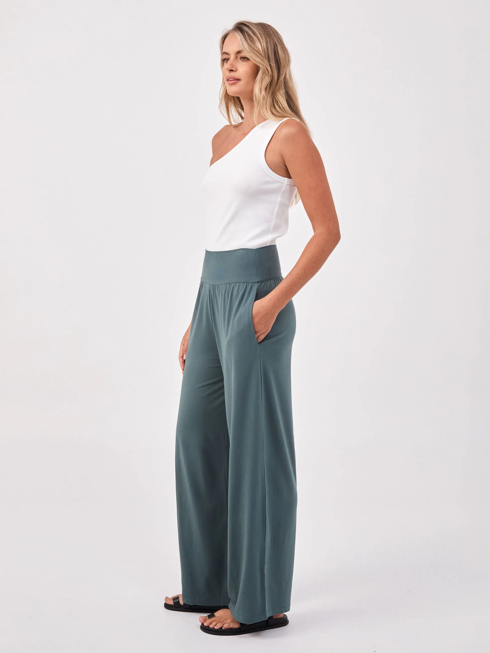 Nomad Modal Wide Leg Pant - Sage