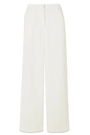 Organic Cotton-Twill Wide-Leg Pants