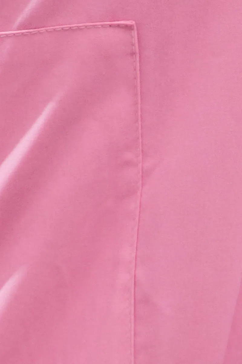 Pink Cargo Parachute Pants Relaxed