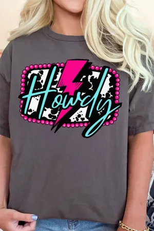 Pink Howdy Lightning Short Sleeve Relaxed Fit T-Shirt