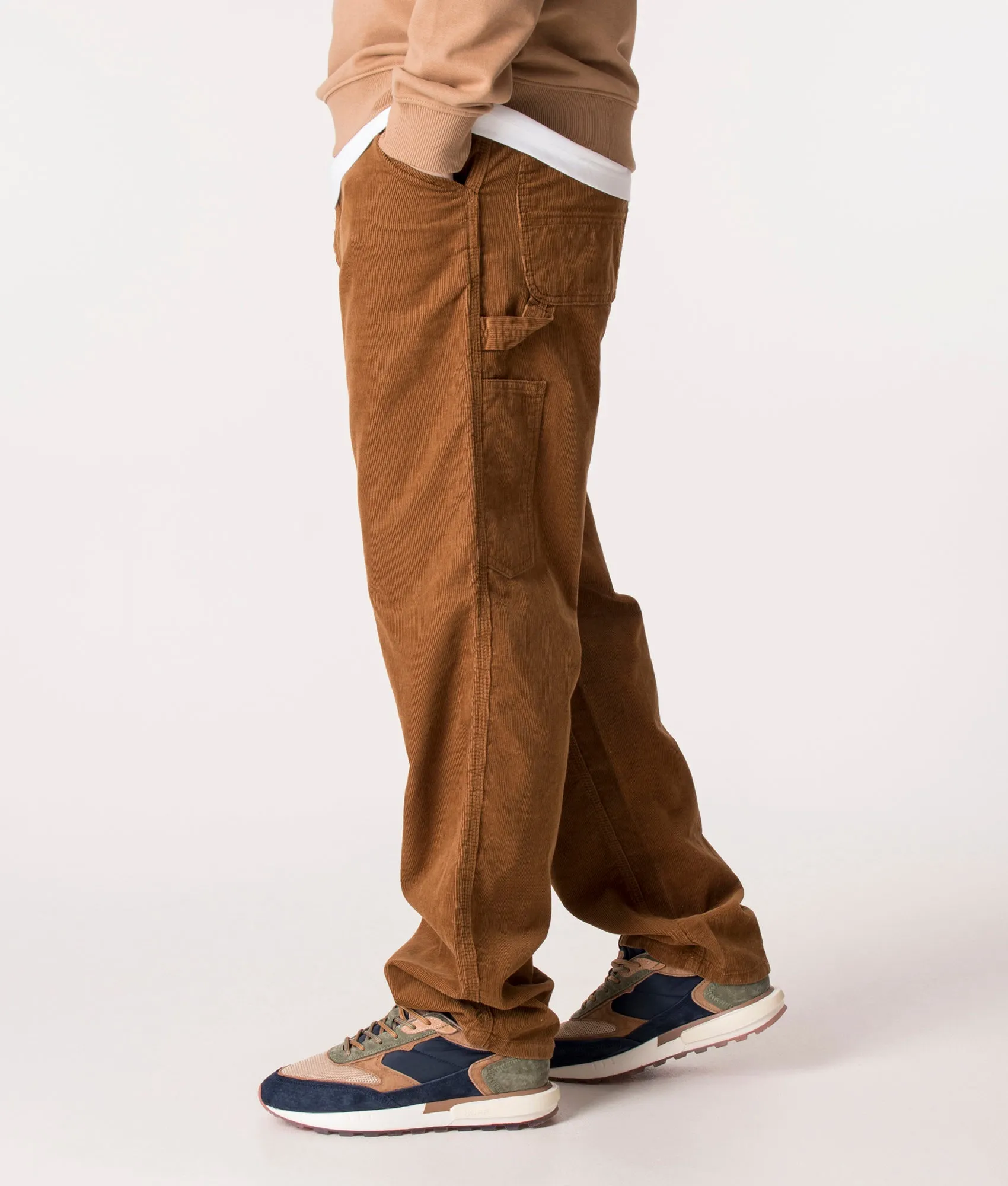 Relaxed Fit Corduroy Single Knee Pants