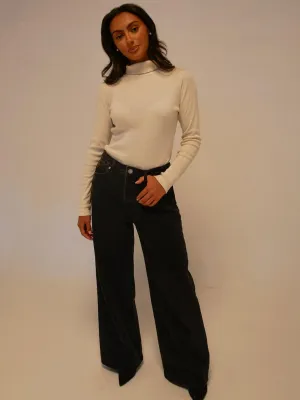 Ribbed Roll Neck Top