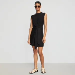 Rini Linen-Cotton Tie-Front Mini Dress