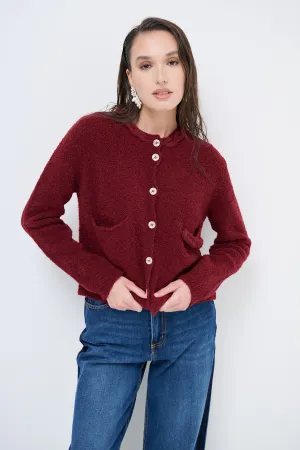 Soft textured button cardigan wholesale