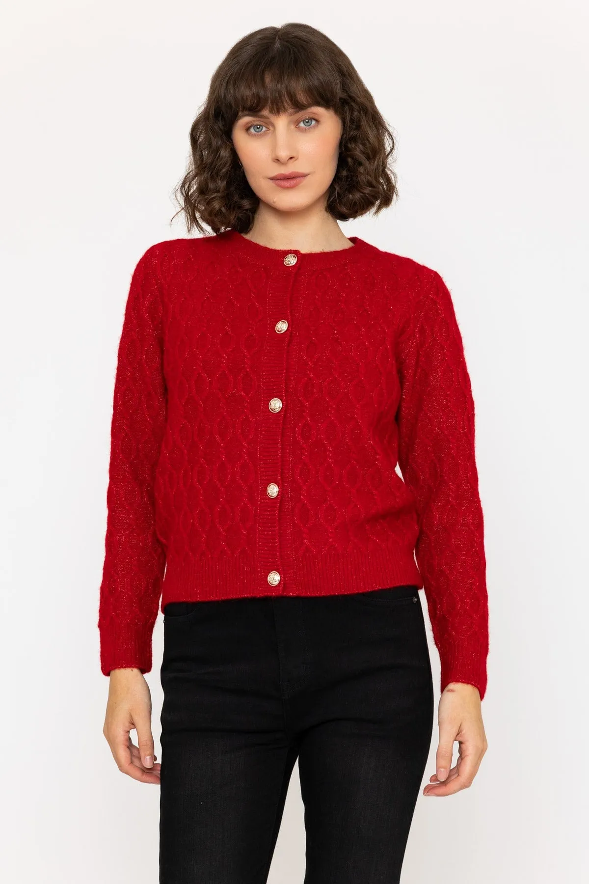 Soft Touch Cardigan in Red