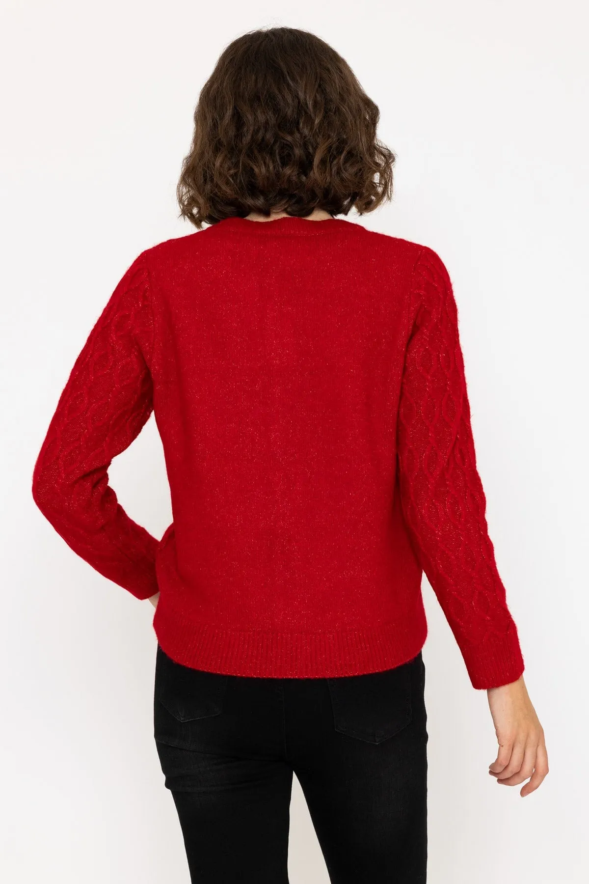 Soft Touch Cardigan in Red