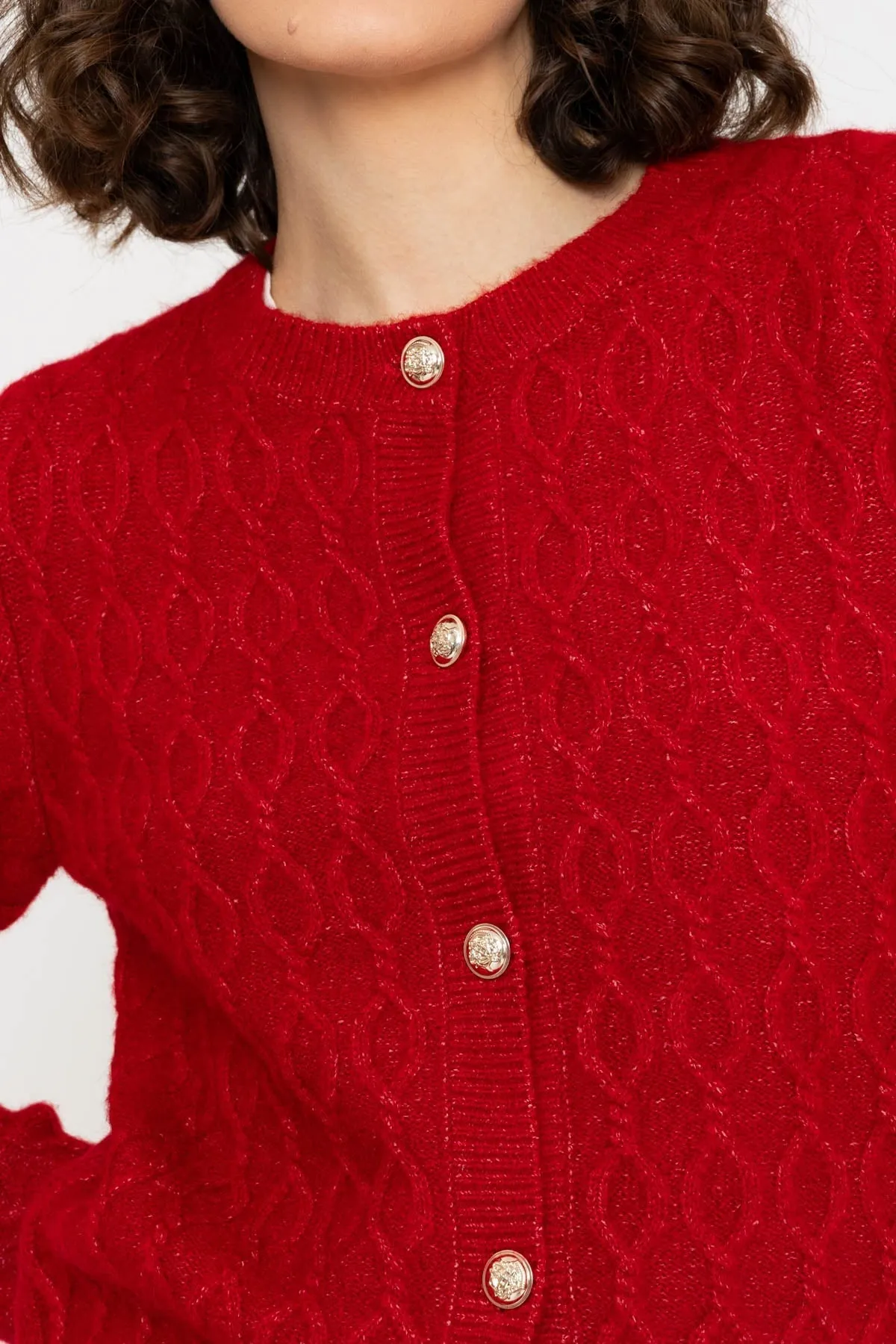 Soft Touch Cardigan in Red