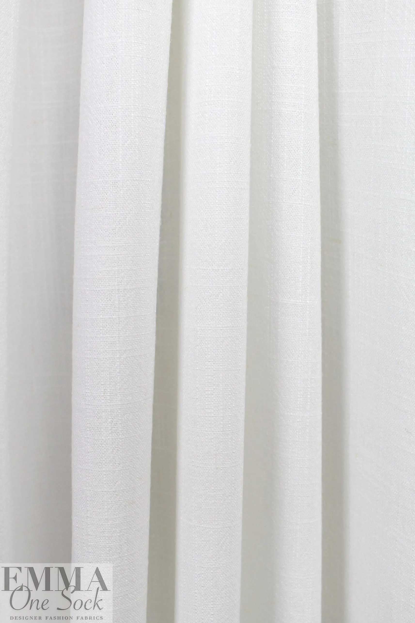 soft white rayon/linen textured woven, Oeko-Tex certified