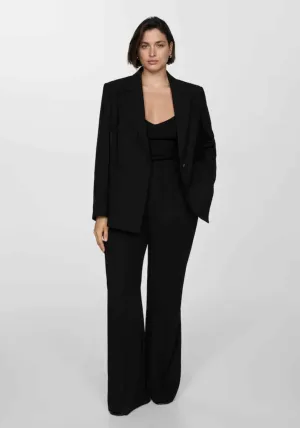 Straight-fit suit jacket - Black