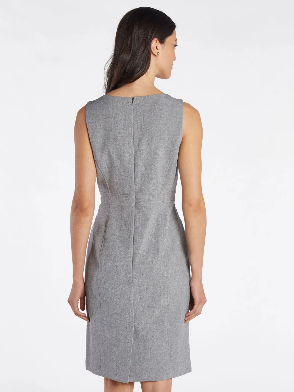 Tailored Melange Sheath Dress