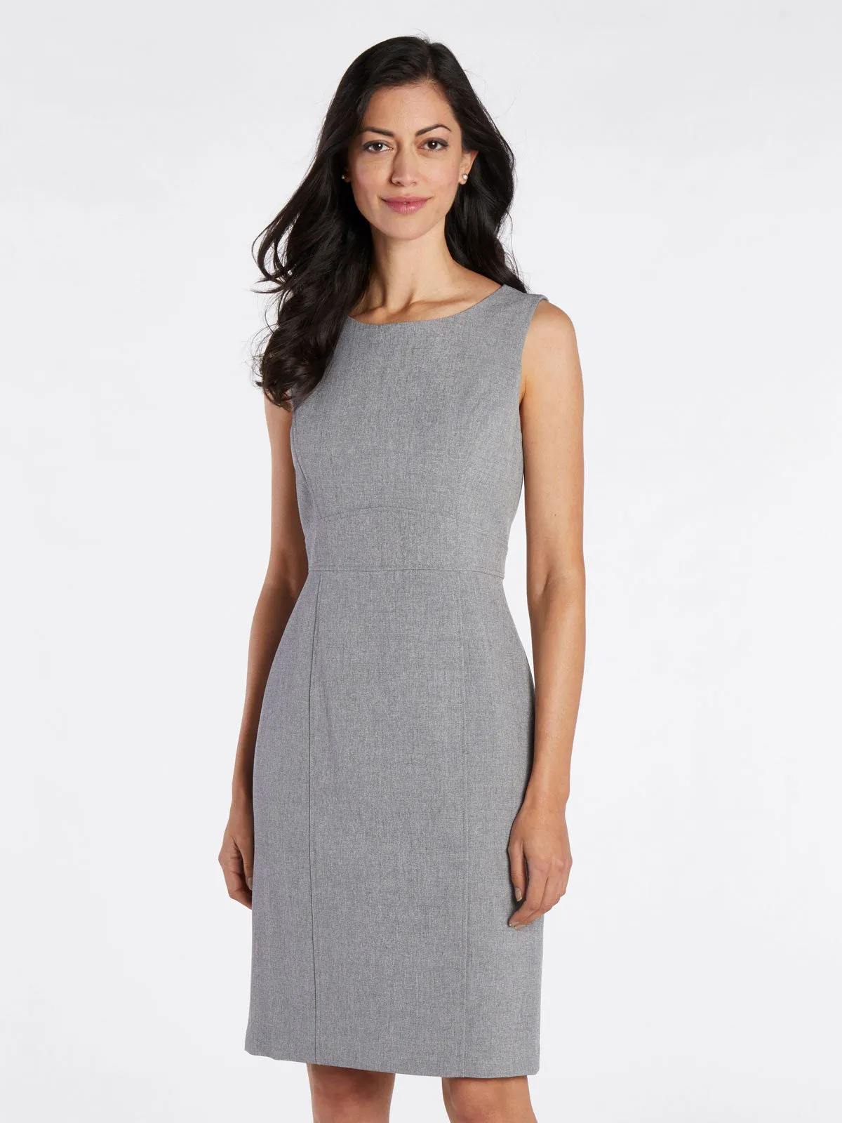 Tailored Melange Sheath Dress