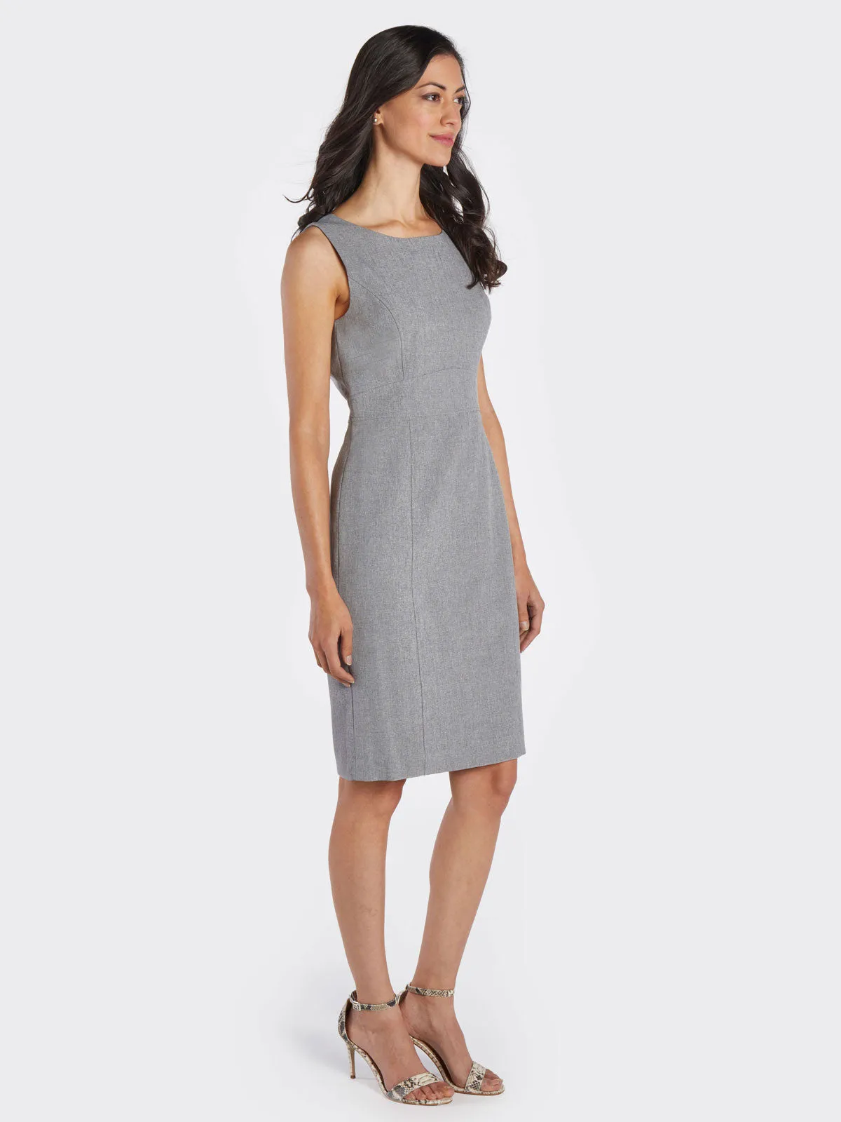 Tailored Melange Sheath Dress