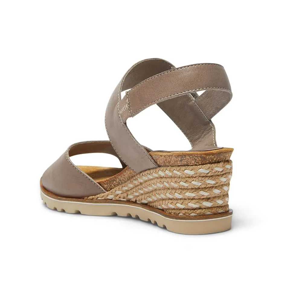 Terrace Espadrille in Taupe Leather