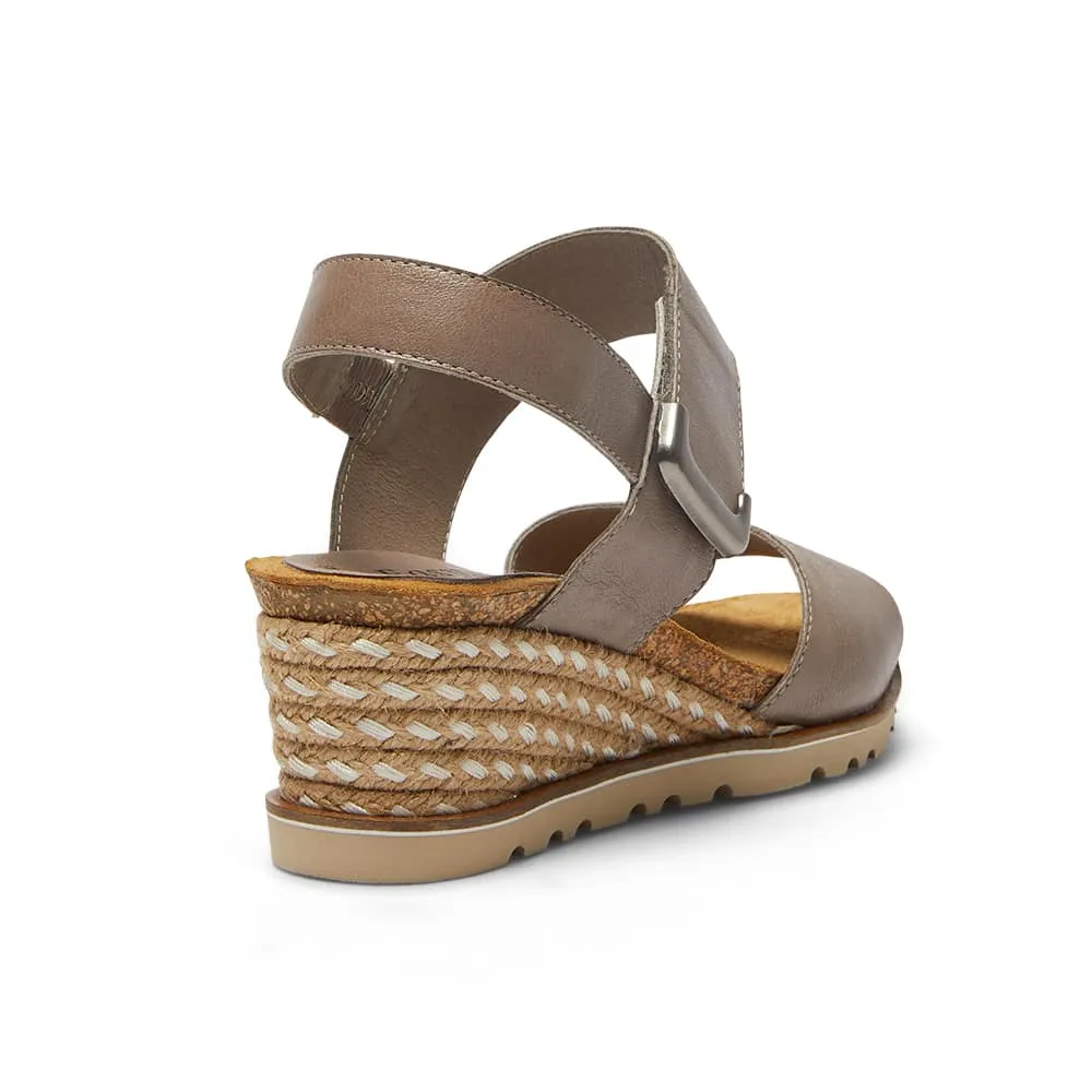 Terrace Espadrille in Taupe Leather