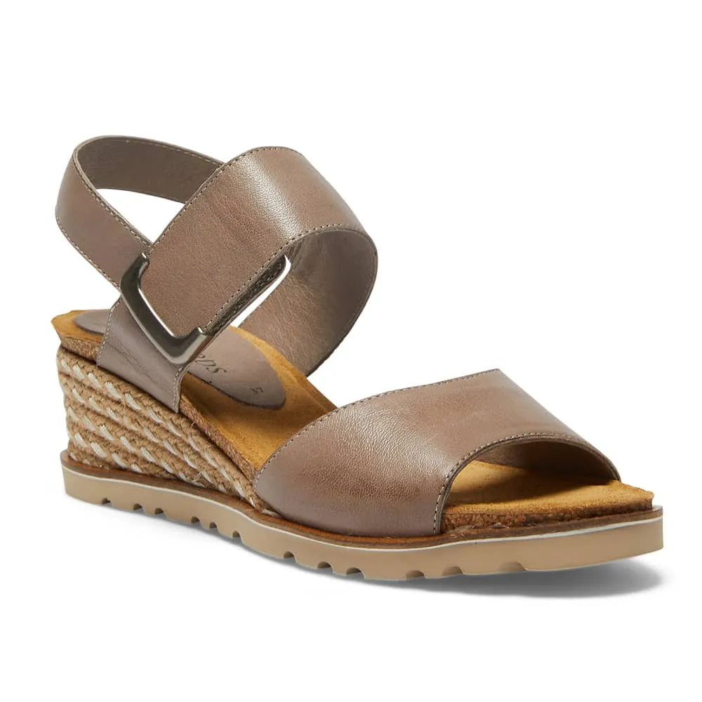 Terrace Espadrille in Taupe Leather