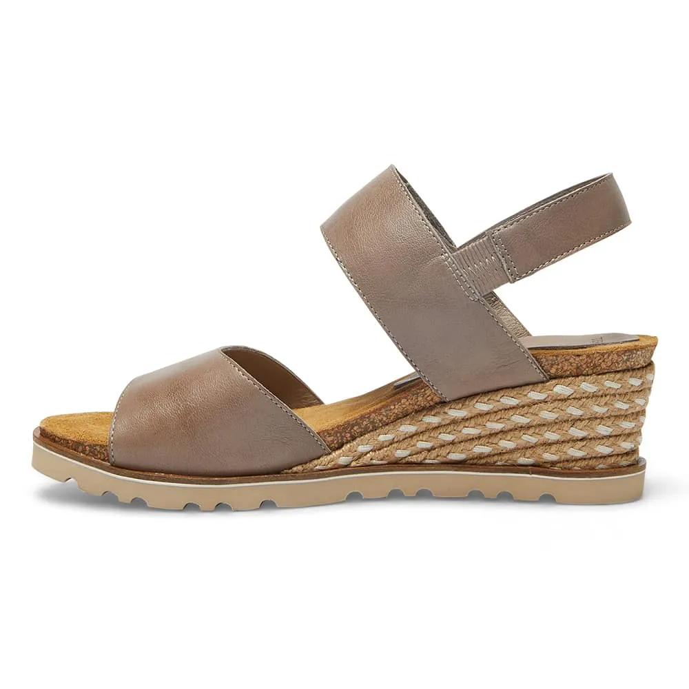 Terrace Espadrille in Taupe Leather