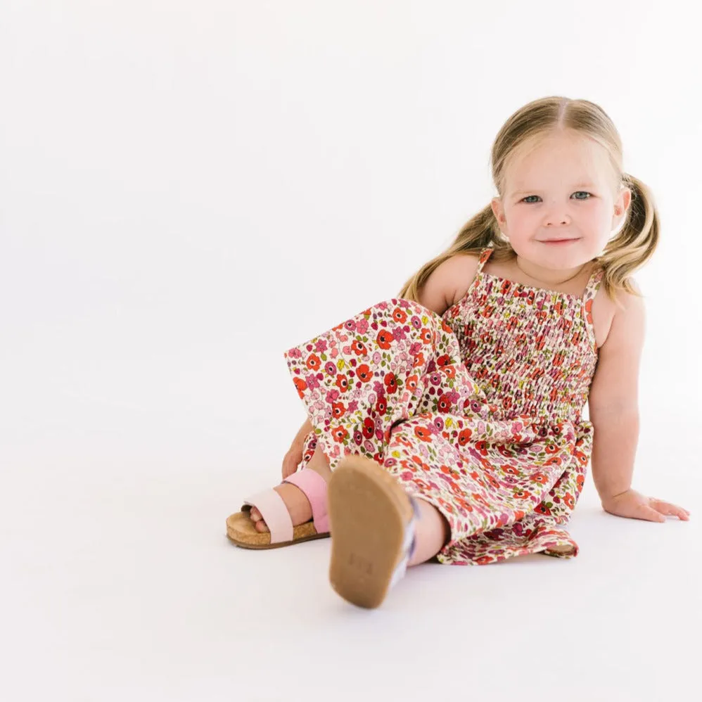 The Baby Smocked Dress in Poppy Floral