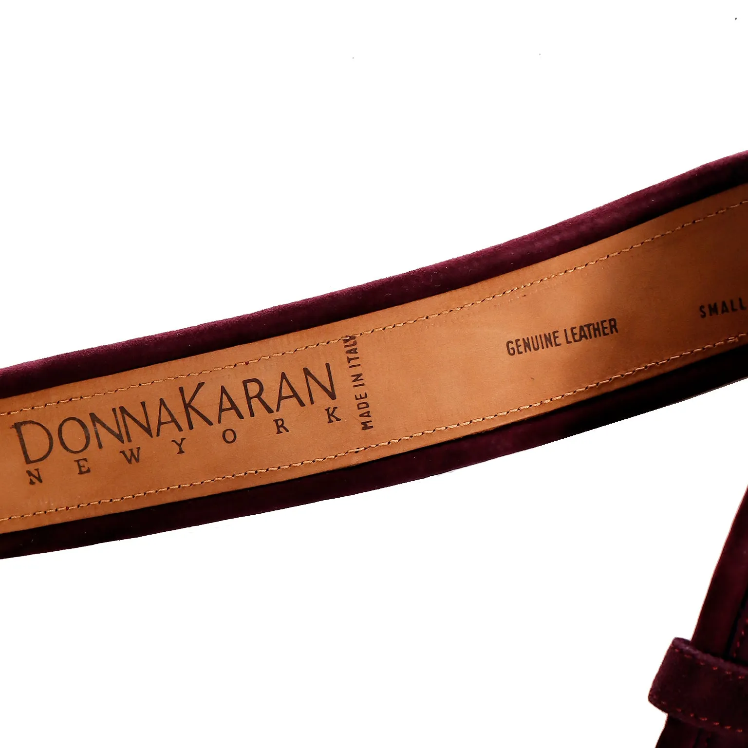 Vintage Donna Karan Deep Purple Suede Belt w Robert Lee Morris Buckle