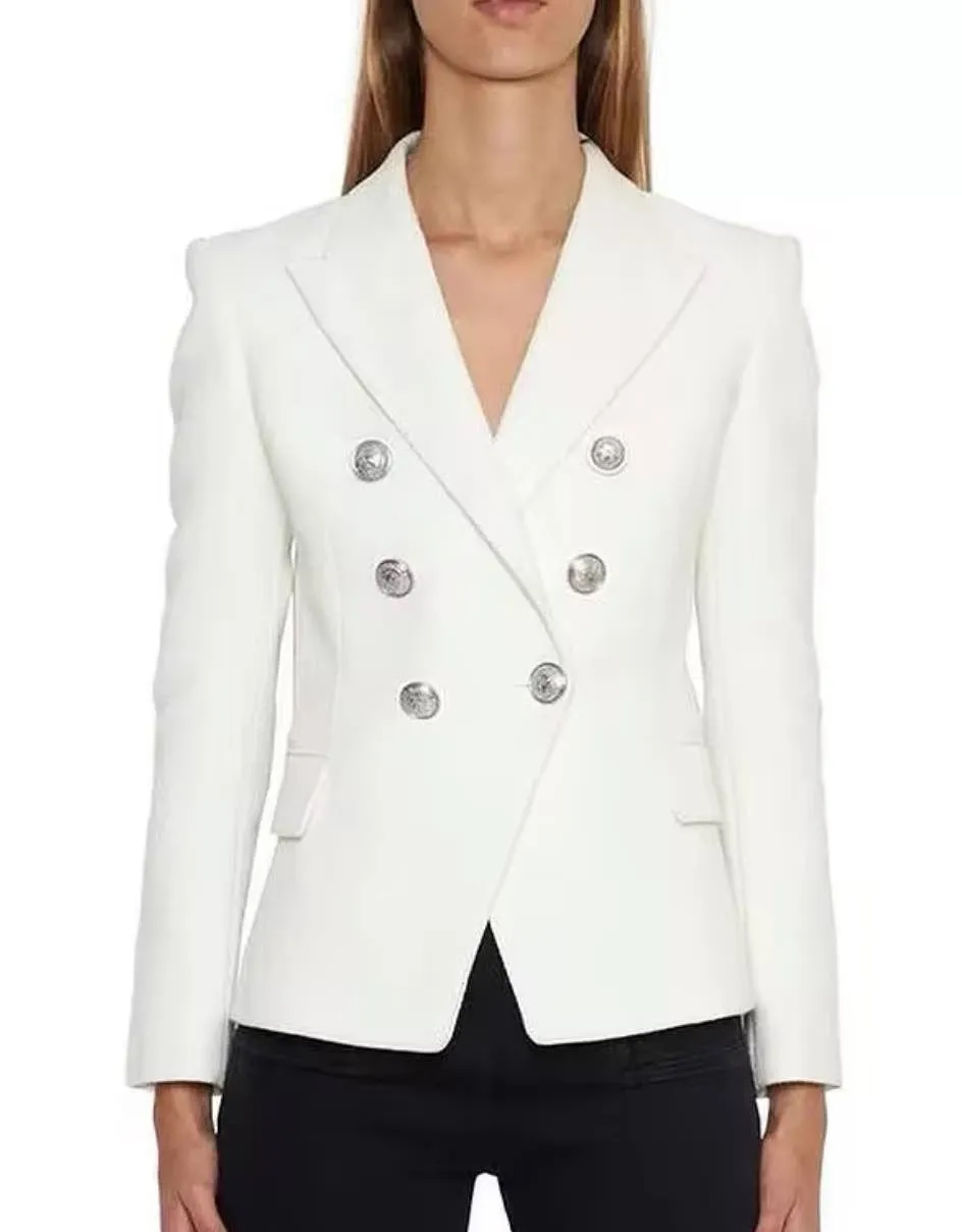 White Cotton Slim Women’s Blazer