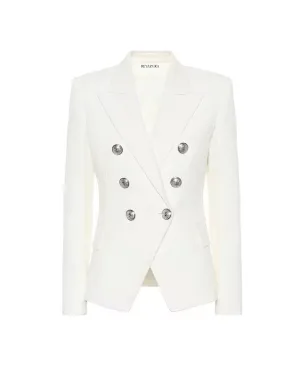 White Cotton Slim Women’s Blazer