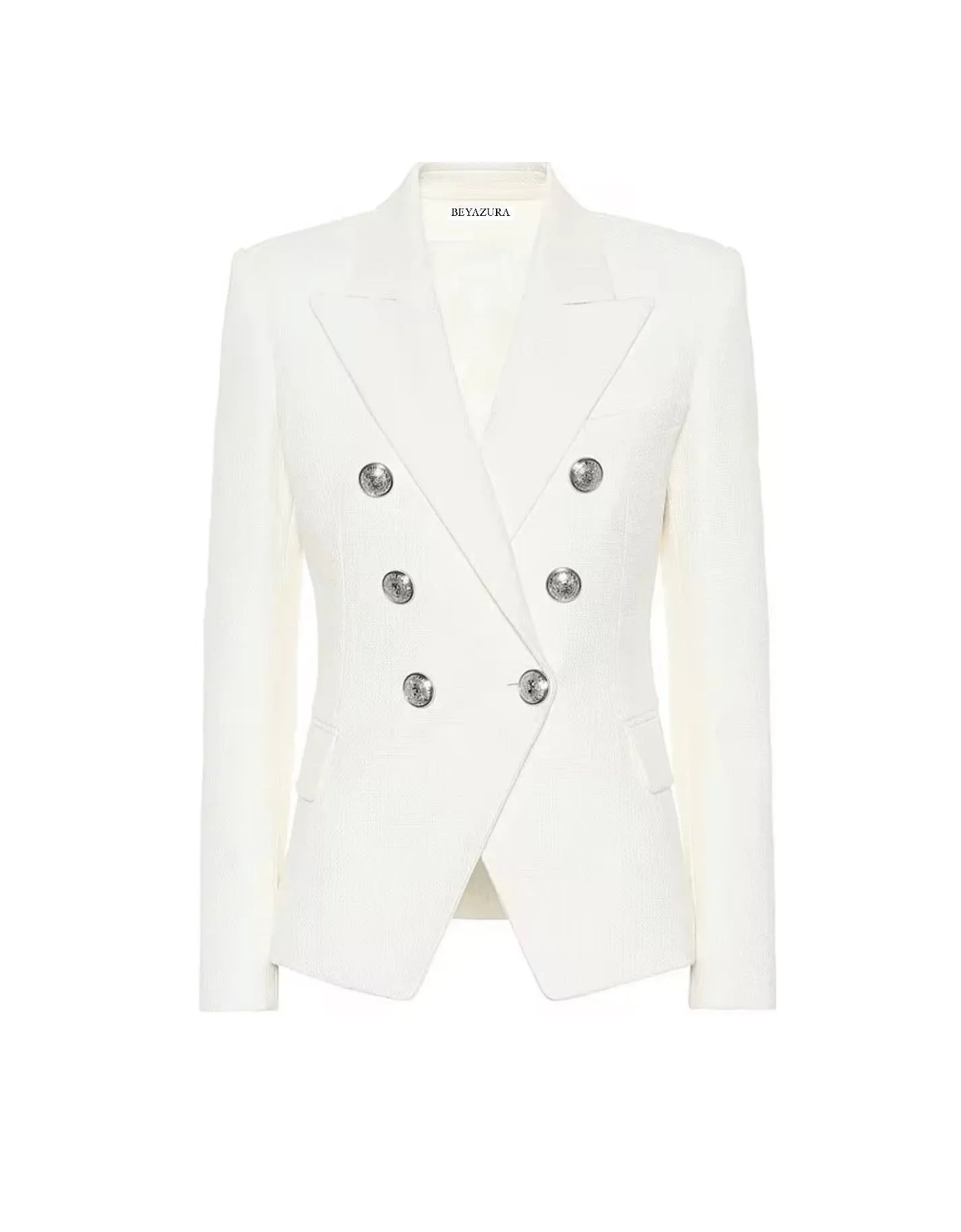 White Cotton Slim Women’s Blazer