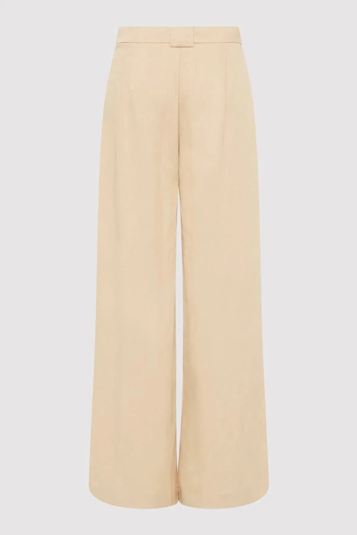 Wide Leg Pleat Pants in Dune