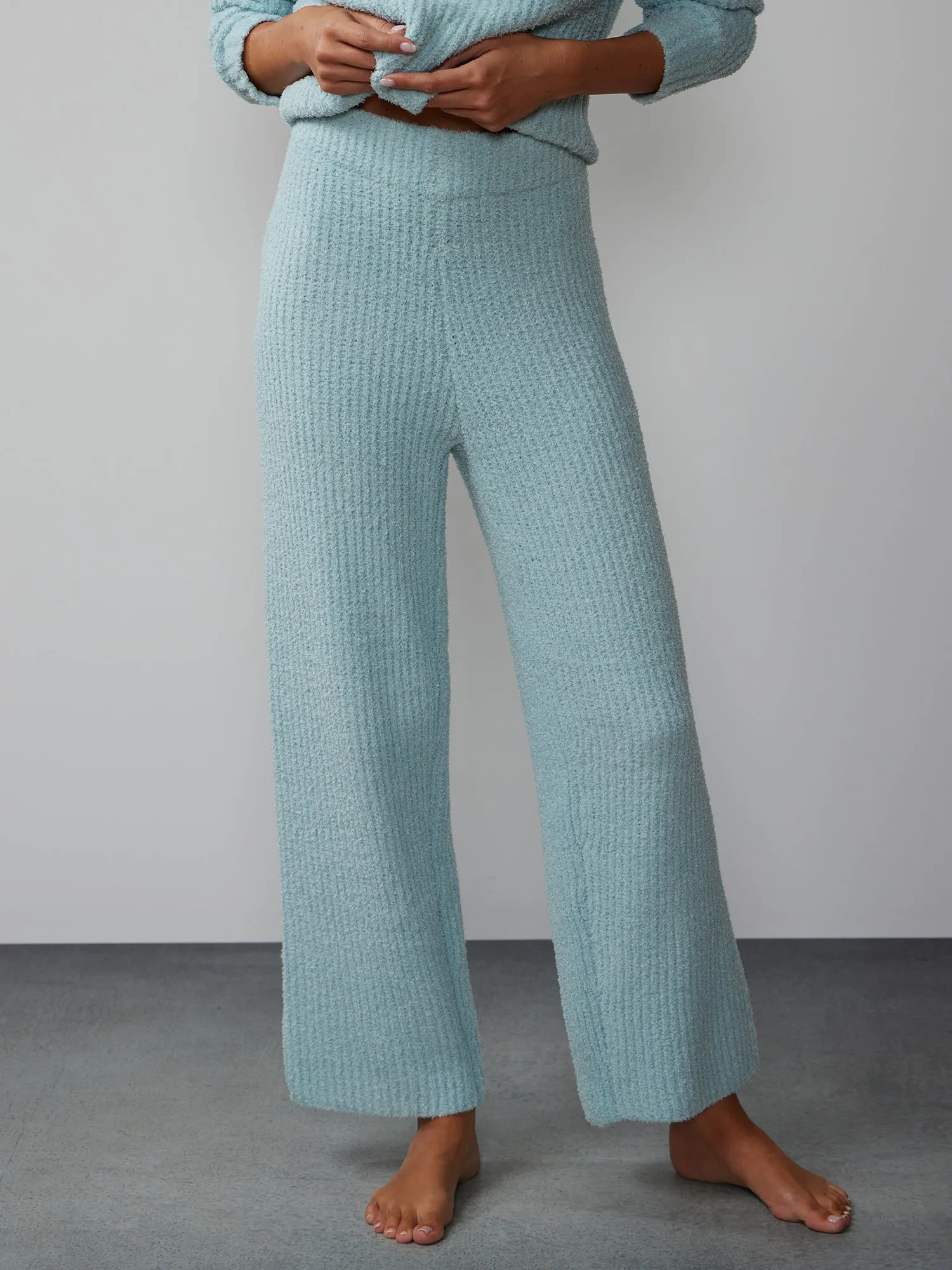 Wide Leg Shaker Stitch Pant