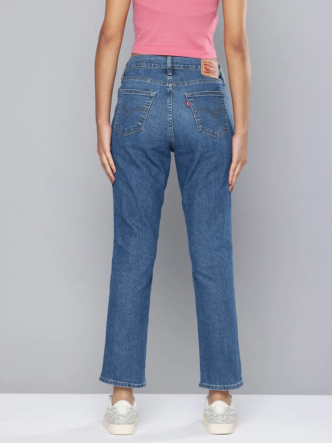 Women's High Rise 724 Slim Straight Fit Indigo Jeans