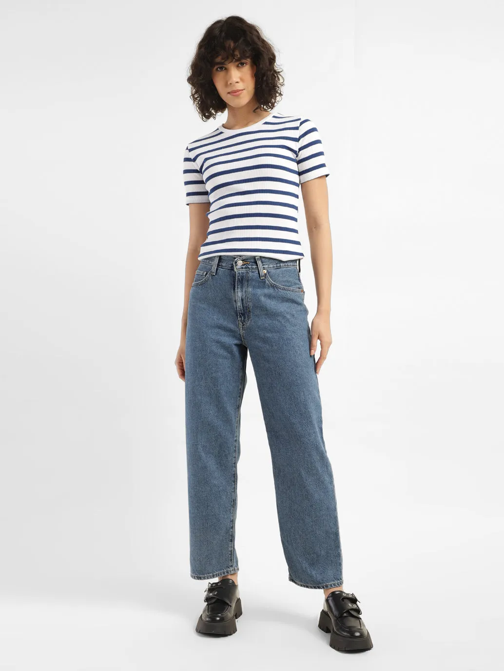 Women's High Rise Baggy Fit Jeans